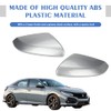 1 Pair Glossy Grey Side Mirror Cover Cap Housing Compatible