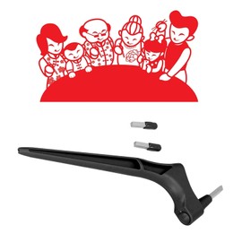 Craft Cutting Tool Kit, Rotating Cutter 360 Degree Rotating Carving Knife Cutter Set for DIY Hobby Scrapbooking Artwork (black)