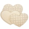3 Pack Blank Wooden Heart Shaped Jigsaw Puzzle 11.2x8.4 Inch