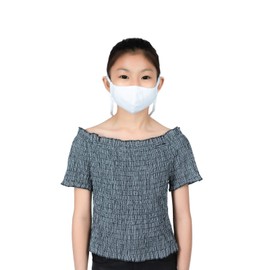 LOFBAZ Kids Cotton Cloth Face Coverings Adjustable with Nose Wire Washable Reusable with Filter Pocket (White - Pack of 3, Big Kids - 9 to 13 Years)