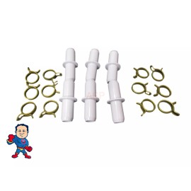 American Spa Parts (6) Spa Hot Tub Part 3/4" Barb & Clamps Repair Coupler 1" OD, 3/4" ID Pipe Video
