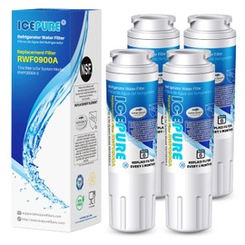 ICEPURE UKF8001 Refrigerator Water Filter Replacement for EveryDrop EDR4RXD1, Whirlpool Filter 4, Maytag UKF8001AXX-200, UKF8001P, 4396395, 469006, Puriclean II, FMM-2, WF295, RFC0900A, RWF0900A 4PACK