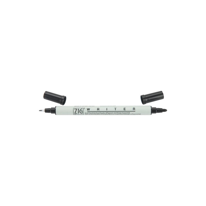 Zig Memory System Writer Dual-Tip Marker, Pure Black, 6 Pack