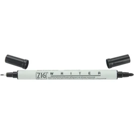 Zig Memory System Writer Dual-Tip Marker, Pure Black, 6 Pack