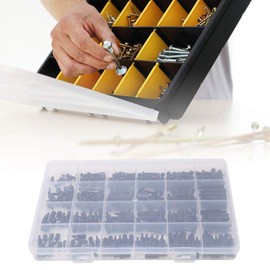 Kit de surtido de tuercas de tornillo M2/M2.5/M3, kit de surtido de tuercas de tornillo separador hexagonal macho-hembra de 360 ​​piezas de nylon negro, para montaje entre placas de circuito de PCB