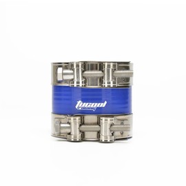 Tucool Racing 3'' Length Silicone High Temperature 4-ply Reinforced ID 3.25" Straight Coupler Hose with T Bolt Clamps (83mm, Blue)