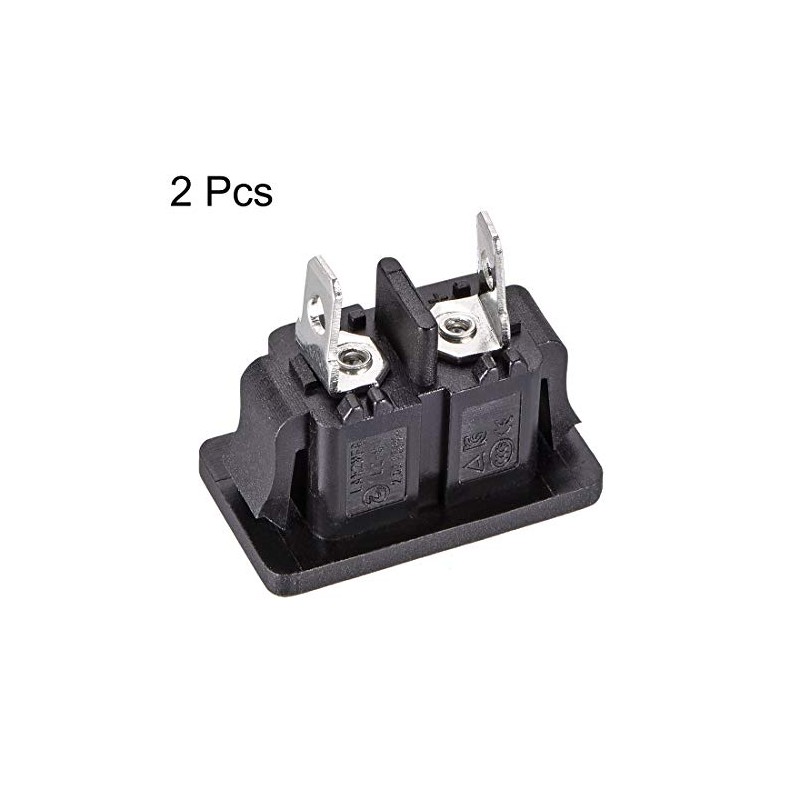 uxcell Uxcell C8 Panel Mount Plug Adapter 250V AC 2.5A