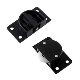 BokWin 4 Pairs Sliding Door Pulley Plastic Sliding Door Roller for Cabinet Barn Door Wardrobe Closet(Black)