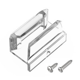 Clear Acrylic Sliding Shower Door Bottom Guide with Screw fits for Sliding Shower Doors, 3/8 in Channels for Glass Shower Door Plastic Guide - 1 Pack