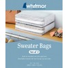 Whitmor Set of 2 Sweater Bag, White, 2 Count (Pack