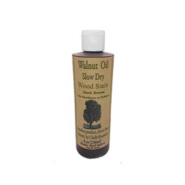 Chalk Mountain Brushes. 8oz All Natural Walnut Oil Natural Pigmented Wood Stain - Bring Your Natural Wood Back to Life. (Dark Brown)
