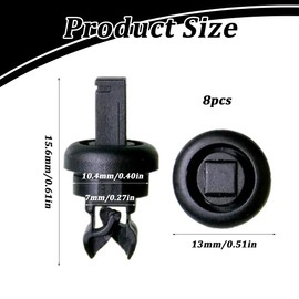 RAXLUPO Pack of 8 Black Trunk Hat Rack Clips Parcel Shelf Cord Clips7705099001 8200675047 Replacement Compatible with Clio/Megane Fasteners Parcel Shelf Clip Plastic Parcel Shelf Cord Clips