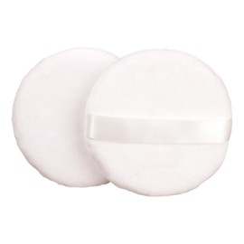 2 sets of large cotton puff with separate storage box 5 inch (13 cm) Body Puff applicator for Loose Mineral Puff Body foundation Sponge white