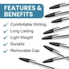 SOMCO - Pack Of 10 Black Biro Ballpoint Pens -