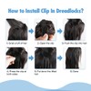 24in 10 PCS Straight Clip in Dreadlock Extensions Black to