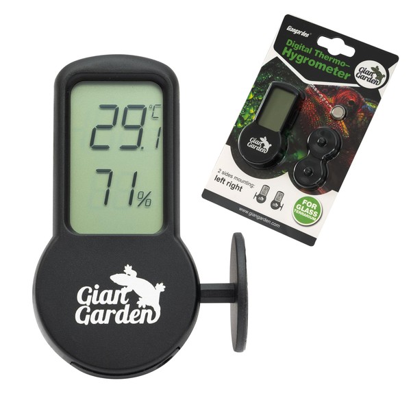 Giangarden Mini Reptile Terrrarium Thermometer Hygrometer, LCD Display Temperature and