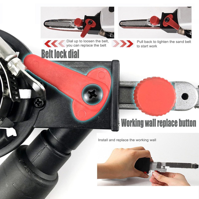Belt Sander Adapter for Angle Grinder, M10 Belt Sander Attachment,