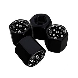 Metal Tire Valve Stem Caps 4 Pack,Car Wheel Stem Caps, Aluminum Universal Air Valve Covers for Cars, Trucks, SUVs, Bikes, Motorcycles, Bicycles(Cute Dog Paw)