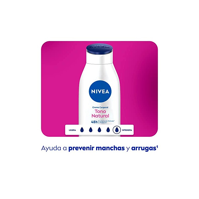 NIVEA Crema Corporal Humectante y Aclarante, Tono Natural Efecto Satin