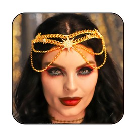 JAKAWIN Rhinestone Star Crowns and Tiaras Gold Wedding Headpiece Prom Bridal Costume Crown for Women HG017