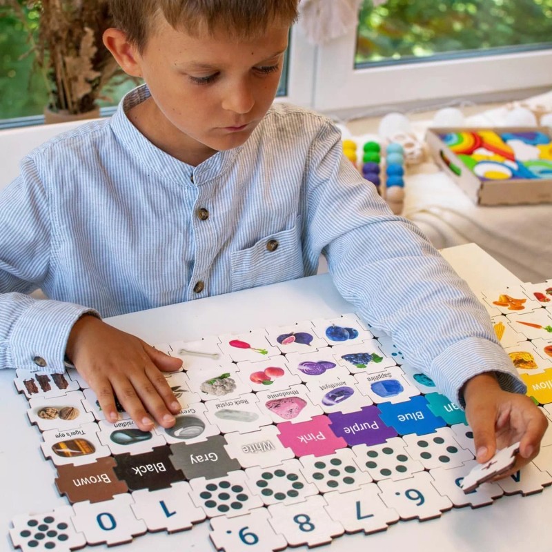 Ulanik Horizon ABC Puzzle Matching Game Toddler Montessori Toys for