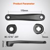 Bafang E-Bike Crank Arm Aluminium Alloy Right Single Chain Crank