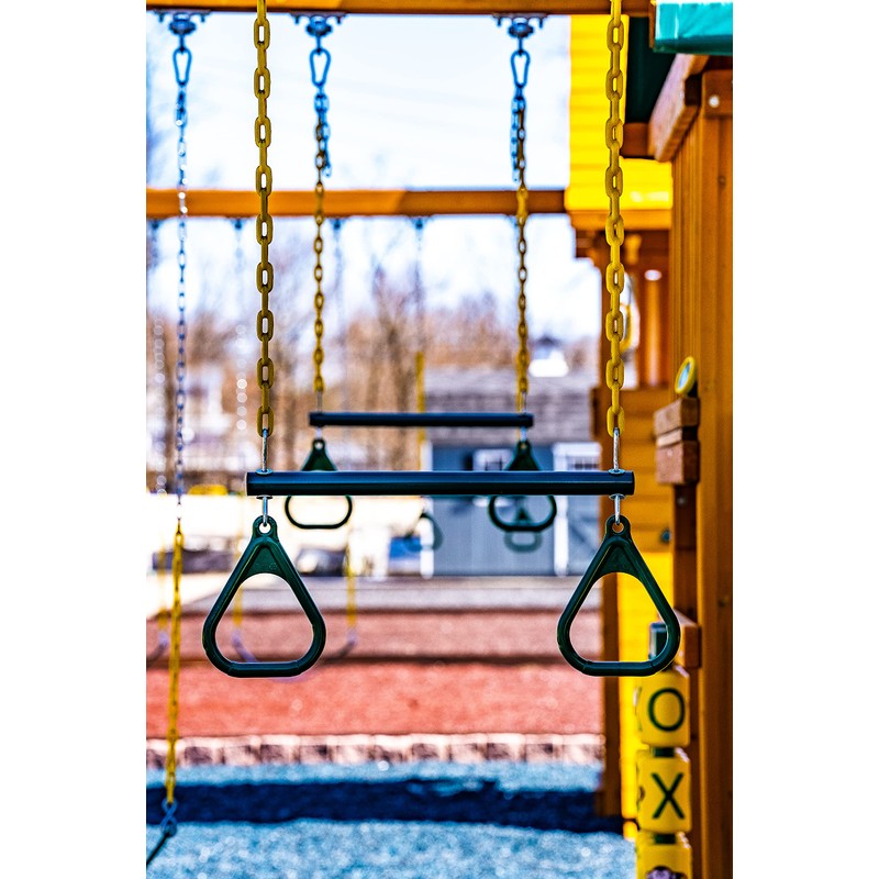 Eastern Jungle Gym Heavy-Duty Ring Trapeze Bar Combo, Large 20"