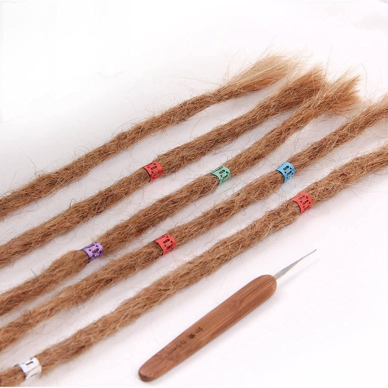 100% Real Hair Dreadlock Extensions 20 Inch 5 Strands/Pack Handmade