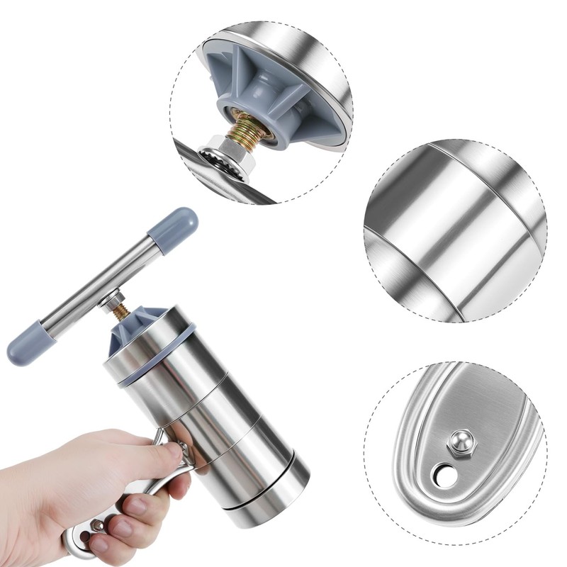 QWORK Stainless Steel Noodle Maker, Manual Pasta Machine with 5