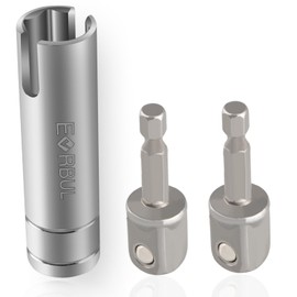 EVRBUL Scissor Jack Slotted Drill Adapter with 2 Drill Bits Pop Up Camper Crank Handle Replacement RV Trailer Drill Attachment for Pop Up Camper RV Trailer Manual Scissor Jack C-Type Jack Stabilizer