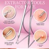 Auiremrti Blackhead Remover and Pimple Popper Tool Kit, 2 Blackhead