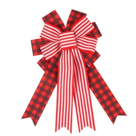 Checkered Hair Bow Clip Checkered Hair Barrettes Clips Buffalo Plaid Hair Bow Pin BBG71 (2 Pcs-J)