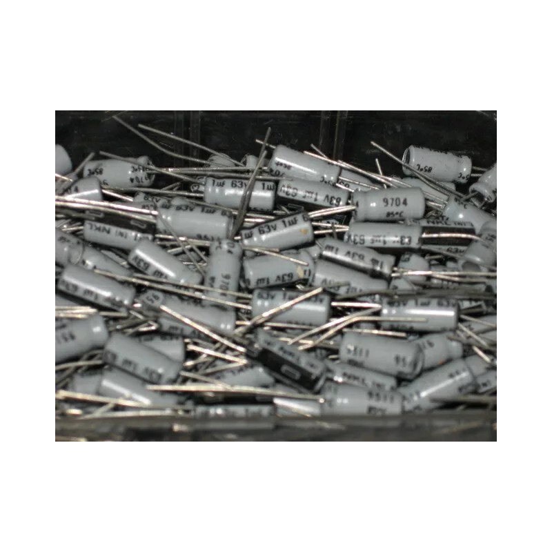 Unbranded 1uf 63 volt electrolytic, qty of 1, new, tested