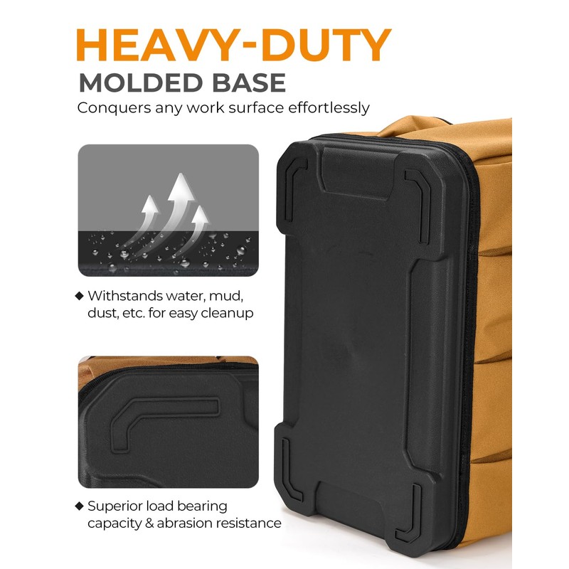 Foxrino Heavy Duty Tool Bag 16-Inch, 42-Pocket Portable Empty Tool