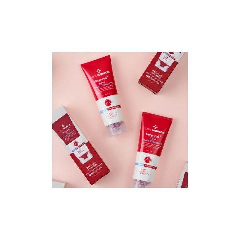 Paul Madison Deep Red Acne Foam Cleansing 155ml, 2 pcs