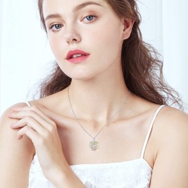 Waysles 925 Sterling Silver Sisters Necklace with Heart Crystal Pendant Friendship Necklace Bff Jewellery Gift for Best Friends Women Girls