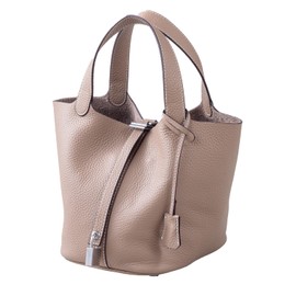 Imai Bag RENNES-S Rennes Genuine Leather Cube Handbag, Small, Cadena, Crochette, Adult, Women's,, blue (royal)