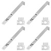ZONADAH Set of 4 Heavy Duty Stainless Steel Door Flush