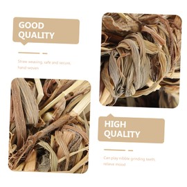 ORFOFE Safe Pet Toys 2pcs Little Grass Woven Balls Molar Toys for Rabbits Hamsters Parrot Pet Teeth Grinding Build Friendly Environment