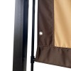 Khaki 12x9 Ft Curved Outdoor Pergola Canopy Cover Durable Weatherproof