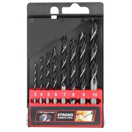 DEKTON DT80281 Wood Drill Set, Black/Red, 310 mm, Set of 8 Piece