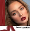 evpct Dark Red Gradient Matte Lipstick Lip Liner Combo Set