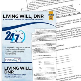 PlanNow 2024 Living Will Kit & Medical Power of Attorney Forms Do-it-Yourself Legal Forms for Advance Health Care with Simple Instructions