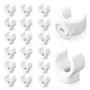Pack of 20 Pipe Clamps 20 mm Plastic U-Hook Water