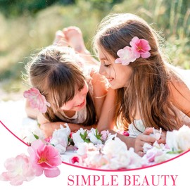 WILLBOND 300 Pieces Cherry Blossom Heads Artificial Fake Silk Cloth Petals Mini Cherry Flowers Petals for Dress DIY Accessories Home Wedding Party Decoration (Fresh)