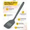 Pack of 2 Silicone Spatula Turners, Non Stick Slotted Kitchen
