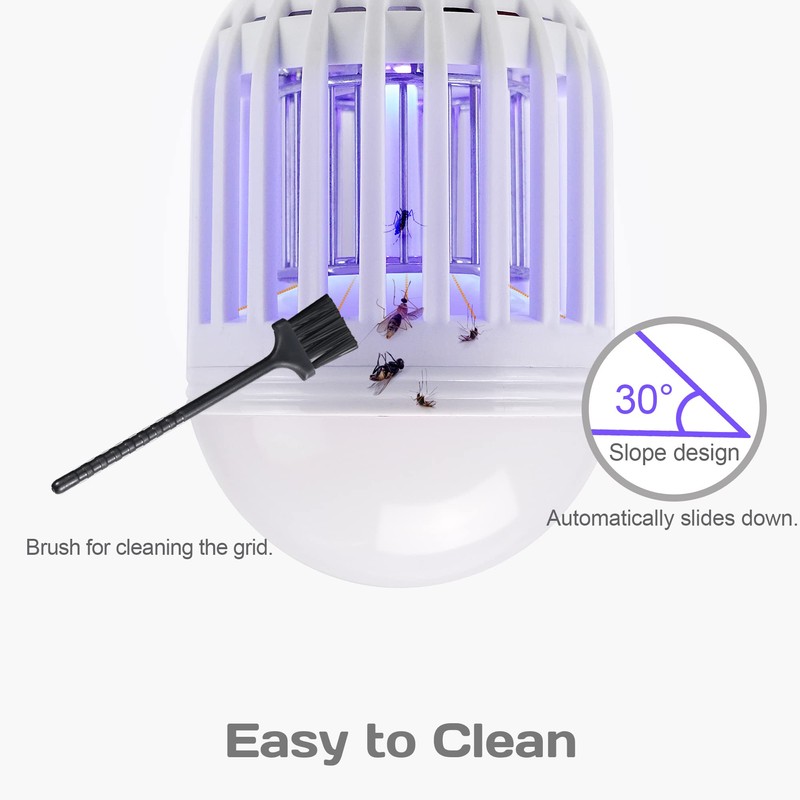 [2-Pack] BANPESTT Bug Zapper Light Bulb 2-in-1 Indoor Mosquito Zapper
