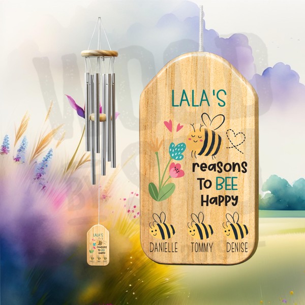 Mother's Day Gift for Lala – Personalized Windchime with Custom