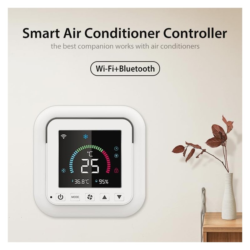 Smart Air Conditioner Controller, WenzhiIoT WiFi Thermostat for Mini-Split,Window,Portable AC&Heat