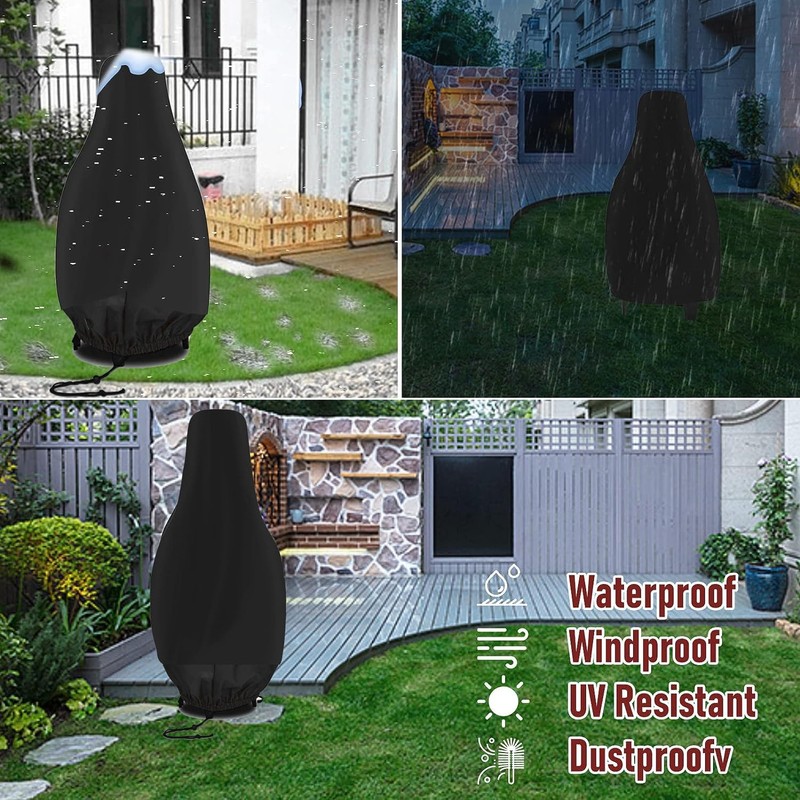 Groumh LARGE SIZE Protective Chiminea Covers, Weather Resistant Outdoor Patio